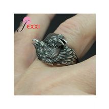 Men Two Entwined Ravens Mens Rings Ravens Norse Mythology Crow Tibetan Silver Rings Nordic Amulet Jewelry Party