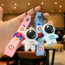 Portachiavi Astronauta Portachiavi Kawaii Spacemen Simpatico ciondolo adorabile Decorazione chiave auto Portachiavi di amicizia con ciondolo coppia di cartoni animati