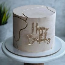 Ins Gold Happy Birthday Cake Toppers Birthday Girl Acrylic Kids Birthday Party Cake Topper Baby