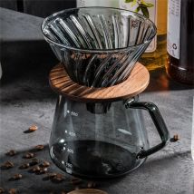 600 ml Glas-Kaffeeserver, wiederverwendbares Getränk zum Übergießen von Tropfen mit Skala, für Zuhause, Hotel, Picknick, Camp, Topf, Zubehör, Geschenke