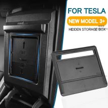 Auto Versteckte Lagerung Box Für Tesla Modell 3 2024 Center Konsole Organizer Armlehne Halter Box Neue Modell 3 + Highland auto Zubehör