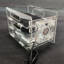 Mobile festplatte vergeben fan kühlung halterung Lagerung rack 2,5 zoll ssd fall Transparent vergeben rack Multi-schicht harte festplatte rack