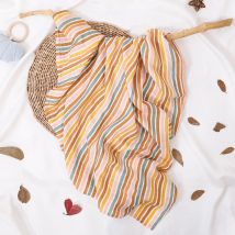Happy flute neue 120*110cm haut freundliche & weiche Musselin reine Baumwoll faser Baby wickel Neugeborenen decke Baby Baby wickel