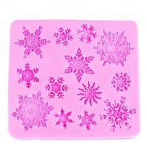 Christmas snowflake Shaped DIY chocolate fondant silicone mould confectionery accessories cupcake decoration Baking tool FT-0026
