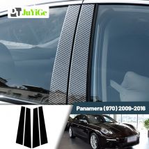 Glänzend schwarz kohle faser fenster tür deal b c säulen pfosten abdeckung aufkleber für porsche panamera 2009 2011-2015 2016
