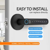 Wafu 016 Finger abdruck Türschloss Tuya Smart Lock Bett Zimmer Türschloss Zink legierung eingebautes Lithium-Batterie griff Riegels chloss
