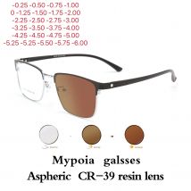 Photochromic Eye Glasses Men Women Myopia Eyeglasses Students Short Sight Eyewear 0 -0.5 -1 -1.25 -1.5 -1.75 -2.00 -2.25 -3To -6