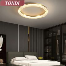Ceiling Light Bedroom Kitchen Dining Room Ring Light Luminaire Lustre Nordic Gold/White Room LED Light Ceiling Chandelier