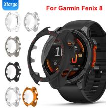 PC Case+Tempered Glass for Garmin Fenix 8 43mm 47mm 51mm Full Cover Screen Protector Smartwatch Bumper Cover for Garmin Fenix 8
