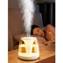 3-liter large capacity dual spray humidifier silent digital display, home bedroom colorful ambient light aromatherapy machine