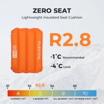 FLEXTAIL ZERO SEAT – Ultraleichtes aufblasbares Reisekissen mit 2,8 R-Value, tragbares Sitzkissen mit Tragetasche