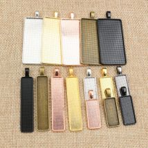 Neue 10x5 0/10X25/25x50mm Cameo Rechteck Blenden Leere Anhänger Cabochon Basis Einstellung Für Schmuck, der Zubehör Liefert