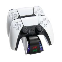 Ladeständer für PS5-Controller, YH54 Dual-Ladestation für PlayStation 5-Controller mit LED-Anzeige