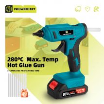 NEWBENY Pistola per colla a caldo elettrica 11mm Colla stick Ugello antiscottatura Ricaricabile Strumento di riparazione fai da te per Makita 18V Batteria Pin