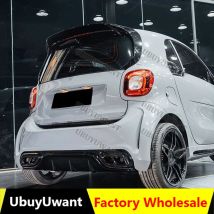 For Benz-Benz Smart Fortwo Fourfour 453 Car Rear Spoiler Splitter Glossy Black Rear Trunk Lip Cap Wing