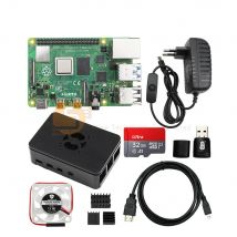 Raspberry Pi 4 8G 4G 2G Starter Kit – 32 64 GB Edition, Raspberry Pi 4-Gehäuse mit PWM-Lüfter, Netzteil, HDMI-Kabel für Pi 4B