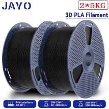 JAYO 3D-PLA-Drucker-Filament, 2 x 5 kg, große Spule und 1,75 mm, ordentlich gewickelte mehrfarbige PLA-3D-Druckmaterialien für FDM-3D-Drucker