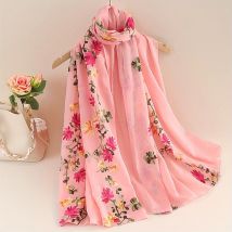 Neue Frauen Schal Bandana Stirnband Blumen Vintage Luxus Sommer Strand Quadrat Seide Taschentuch Böhmen Mädchen Accessoires 2022