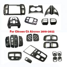 Für Citroen C5 Aircross 2018-2022 Carbon Fenster Schalter Gangschaltung Panel Navigation Türgriff Schüssel EINE Säule Luftauslass Abdeckung