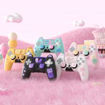 PlayVital Funda de silicona para ps5, compatible con estación de carga, lindo protector de piel para mando con pegatina para panel táctil y empuñaduras para pulgar