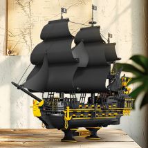 MOC Black Pearl Sailor Karibik Piratenschiff Rache Kriegsschiff 2076 Stück Bausteine Modell Montage Lernspielzeug für Geschenke