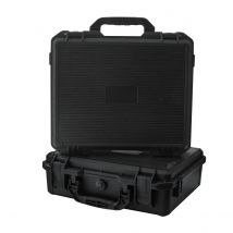 Maleta negra impermeable y duradera para cámara/herramientas, Interior de espuma personalizable, portátil, estuche de almacenamiento seguro, estuche resistente a golpes
