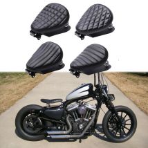 1 SET Sedile singolo in pelle retrò per moto Staffa a molla da 3 "per Harley Custom Chopper Sportster Bobber Honda Yamaha Kawasaki