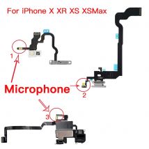 Per iPhone X XR XS Max sostituzione microfono sull'altoparlante auricolare, dock di ricarica, cavo flessibile del volume di accensione