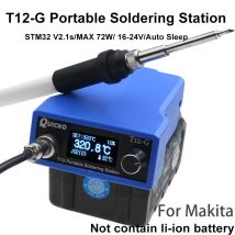 Estación de soldadura de hierro inalámbrica QUICKO T12-G 72W para batería de iones de litio máxima de 20V para soldadura eléctrica de batería Makita
