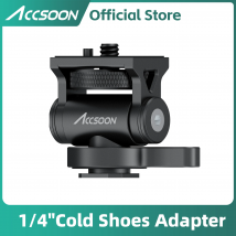 Accsoon testa del treppiede adattatore per scarpe fredde carico orso staffa di montaggio da 1.5kg vite da 180 pollici regolabile a 1/4 gradi per accessorio per fotocamera
