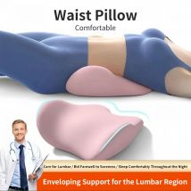 Memory-Schaum Lendenkissen Ergonomisches Schlafkissen für Rückenschmerzen-Linderung Bettunterstützung zur Wirbelsäulenausrichtung Weich Komfortabel Entspannend