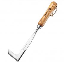 EZAEC Crack Weeder Spalt-Unkraut-Werkzeug, Edelstahl, manueller Unkrautjäter, Buche, Griff, Rasen, Hof, Gartengerät