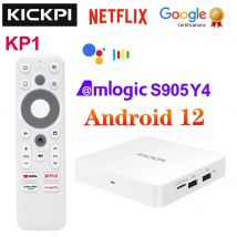 KICKPI KP1 Google-zertifizierte TV-Box Android 12 Amlogic S905Y4 2 GB 32 GB unterstützt AV1 1080P H.265 4K 2,4G&5G Wifi BT Androidtv Box