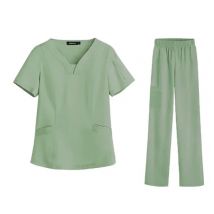 Nursing Uniforms Women's Scrub Set Top + Pant Medical Surgical Nurse Beauty Salon Workwear Clinical Scrubs Spa Doctor Tunic Suit