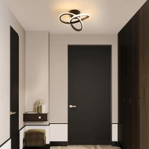 Plafoniera moderna a LED da 2700LM, lampada da soffitto a LED nera per camera da letto, soggiorno, cucina, sala da pranzo e corridoi