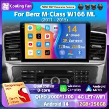 Android 14 Carplay Auto Auto Radio Für Mercedes-Benz M-Klasse M Klasse W166 ML 2011-2015 Navigation GPS Multimedia Player Stereo