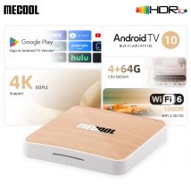 MECOOL KM6 TV Box reproductor multimedia Wifi 6 certificado por Google Android 10,0 4GB 64GB Amlogic S905X4 1000M LAN BT 5,0 decodificador inteligente