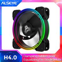 ALSEYE H4.0 ventola PC ventola di raffreddamento 4 pin PWM 120mm LED statico RGB ventola del Computer per la sostituzione della ventola della custodia e della CPU