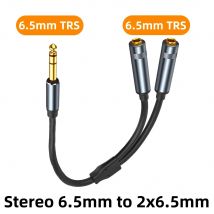 0.3M/1Ft 1/4 TRS Maschio A Doppio 6.35mm Femmina Adattatore Doppio Stereo 6.5mm 1-a-2 Cavo di Prolunga Audio per Amplificatore Altoparlante