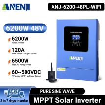 Convertitore solare ibrido da 6,2KW 230VAC 120A MPPT 60-500VDC Ingresso fotovoltaico Regolatore di carica solare a onda sinusoidale pura con WIFI