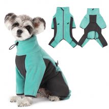 Winter-Hundeoverall, verdicktes Fleece, warmer Hundeoverall für kleine Hunde, reflektierende, winddichte Welpenkleidung, verstellbare Outdoor-Jacke