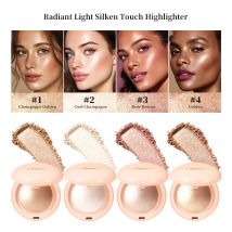 Evidenziatore viso impermeabile a lunga durata in polvere istantanea pelle setosa bagliore cotto luccichio illuminatore trucco snellente glitter
