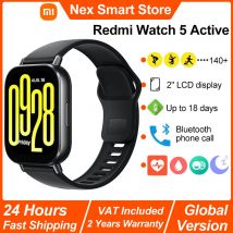 Xiaomi Redmi Watch 5 Active Smart Watch, połączenie Bluetooth, 2-calowy wyświetlacz LCD, inteligentny zegarek do monitorowania tętna i tlenu we krwi na cały dzień