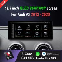 Android 15 für Audi A3 2013 - 2020 Auto-Video-Radio-Multimedia-Player Kabelloses Carplay DSP Stereo GPS 4G WIFI QLED-Bildschirm