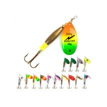 NGB Long Cast Spinner Bait Fishing Lure 18g 24g Rotating Metal Spinbait Spoon Lures pike With Treble Hooks fishing Accessories