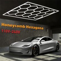VASTFIRE Lampada da garage a soffitto a LED esagonale a nido d'ape da 1/3/5/8/14 fori 6500K luce fredda per garage e officine 4S