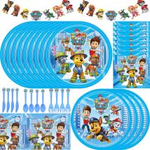 Paw Patrol Decorazione per compleanno Paw Patrol Set di forniture per feste Stoviglie Tovaglioli Piatti Palloncini Decor Bomboniere Regalo Ragazzo