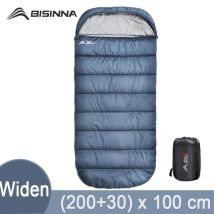 BISINNA-saco de dormir grande para acampar, ligero, holgado, para 3 estaciones, tamaño largo, para descanso de adultos, senderismo y pesca