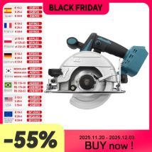 ALLSOME-sierra Circular eléctrica de 125mm, hoja de sierra sin escobillas, corte multiángulo, adecuada para batería Makita de 18v