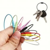 Clip per etichetta per bagagli in filo di acciaio inossidabile colorato da 10 pezzi, durevole e facile da installare, perfetta per viaggi e uso quotidiano